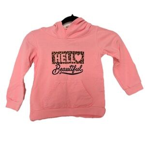 Hello Beautiful Pink Kids Girls Hoodie